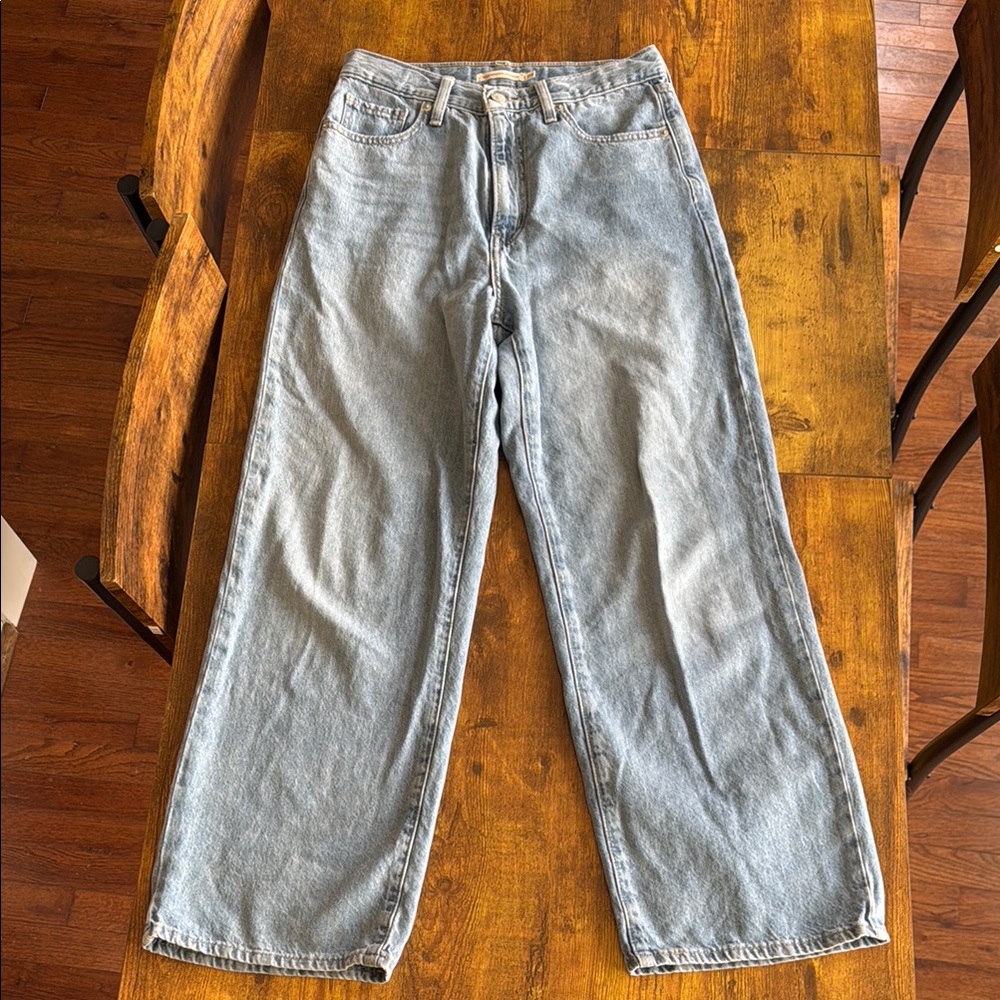 Levi's High Waisted Straight Wide Leg Jeans